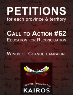 Petitions for Call to Action #62: Education for Reconciliation (pdf) (2016)