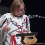 From the TRC in Edmonton: TRC opened with lighting of quilliq (seal oil lamp) by an Inuk elder.