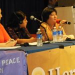 Joan Carling. member of the UN Permanent Forum gives opening remarks at the KAIROS/ Horizons UN side event – Rachel Warden