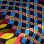 Closeup of printed fabrics of African