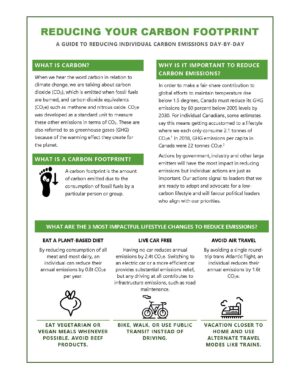 Reducing your carbon footprint (pdf) (2020)