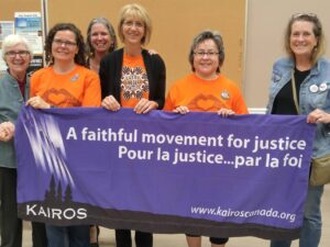 KAIROS friends with Phyllis Webstad (second from the right) at a 2018 Orange Shirt Day event in Langley, BC.