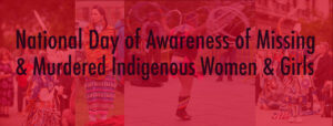 national day of awareness of MMIWG