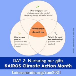 DAY 2 of Climate Action Month: nurturing our gifts
