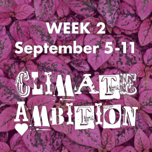 Week 2 - September 5-11, CLIMATE AMBITION